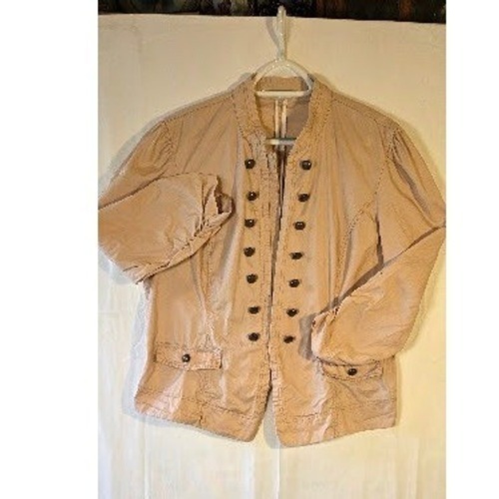 Maurices Womens XXL Pink Military Style Front Jacket Blazer